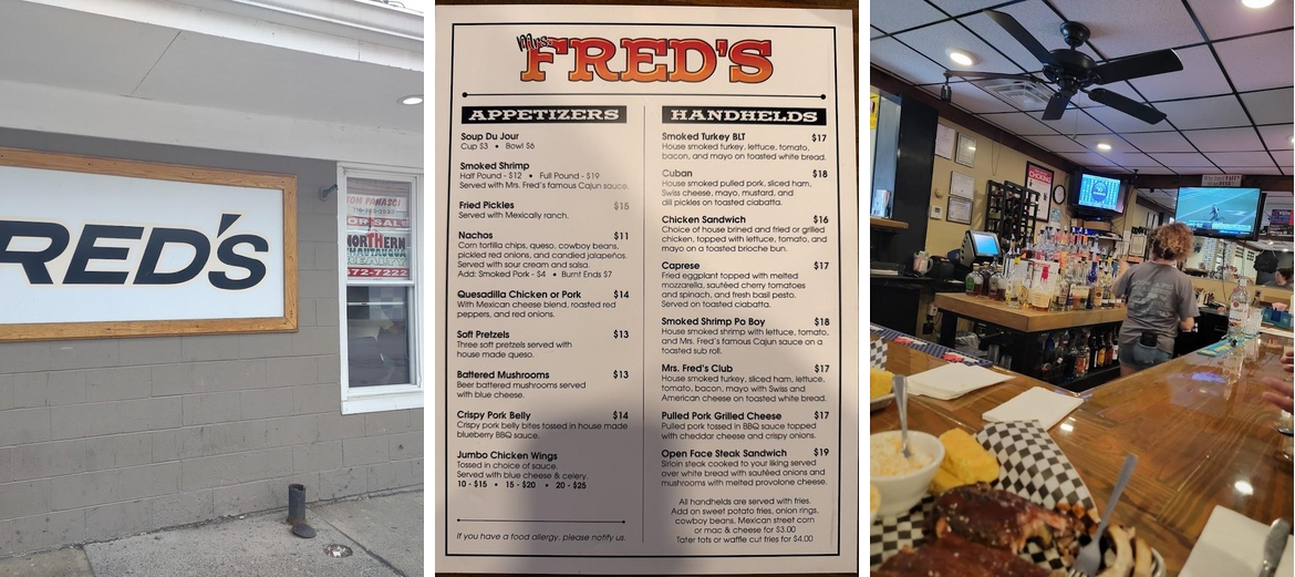 Fred's Menu