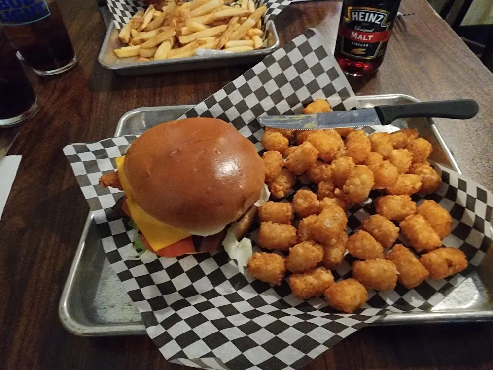 Hamburger with Tater Tots