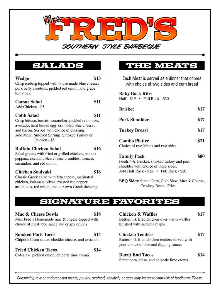 Fred's Menu image 4