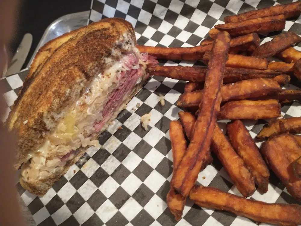 Ruben with Sweet Potato Fries